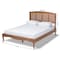 Baxton Studio Marieke Ash Walnut Finished and Rattan Full Size Platform Bed 159-9806-9807 - alternate 4